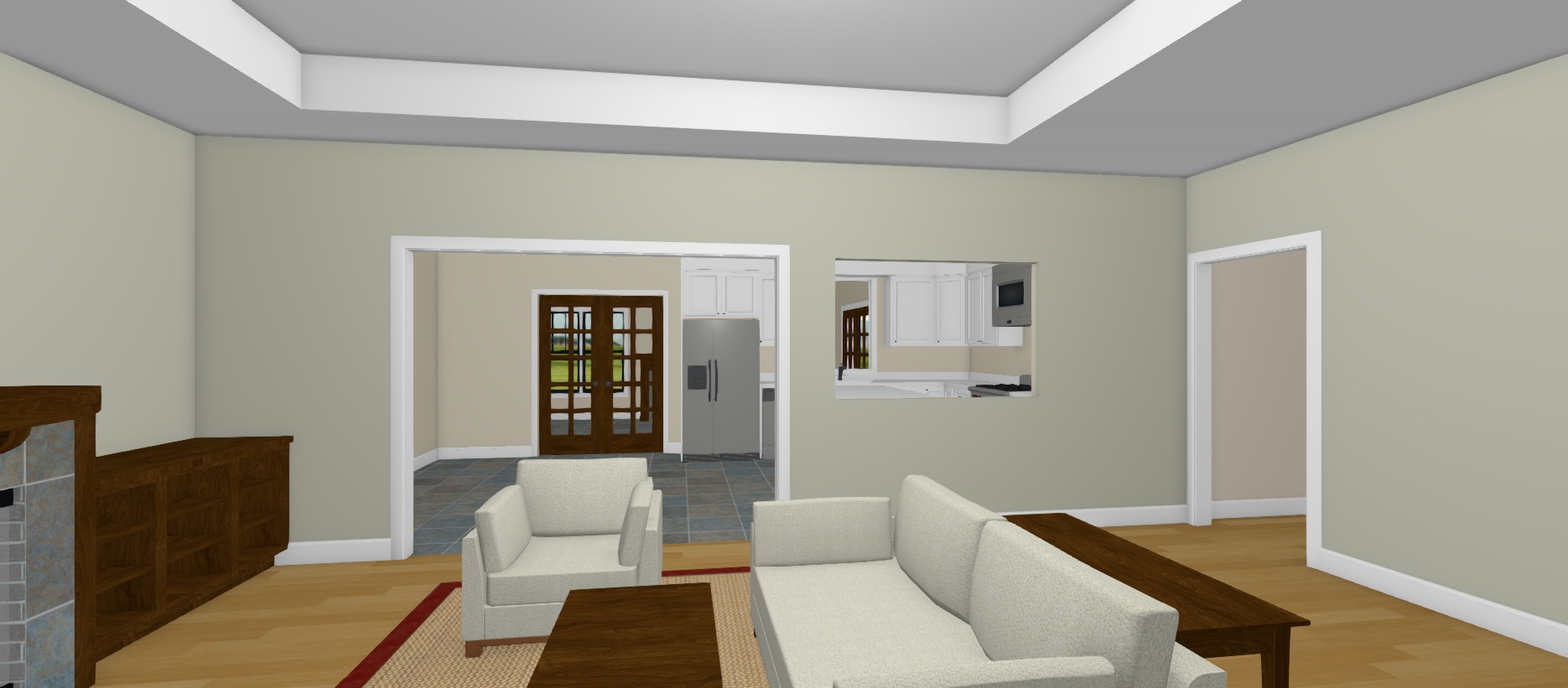 Great room - kitchen